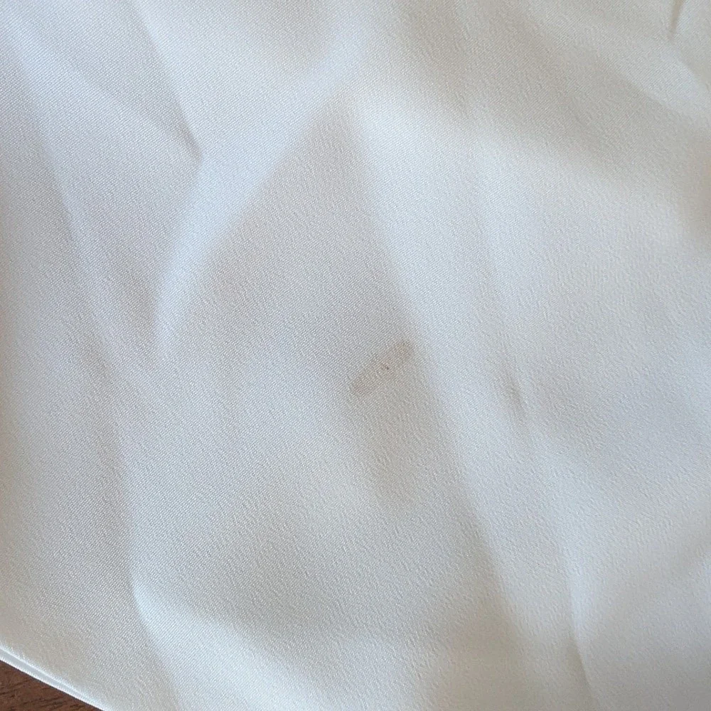Vtg 90s Yves St. Clair Blouse White Embroidered Eyelet Pleated Sz XL *READ FLAW